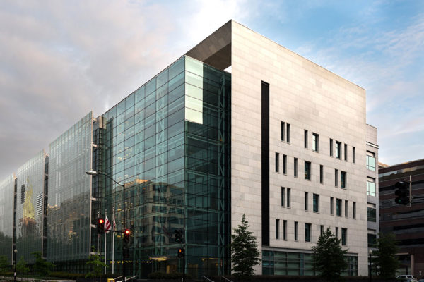 Exterior View Of Consolidated Forensics, Highlighting Rugo Stone’s Precision Stonework And Architectural Craftsmanship.