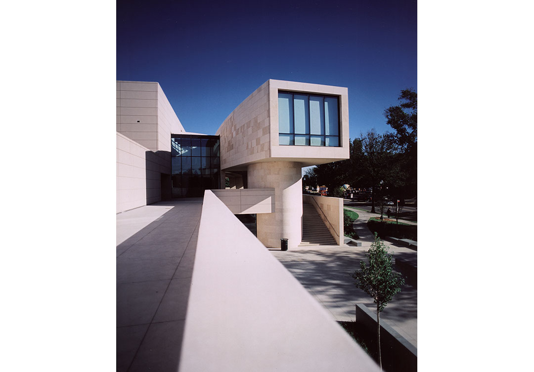 Exterior of the Katzen Art Center, showcasing Rugo Stone's high-quality stonework and design.