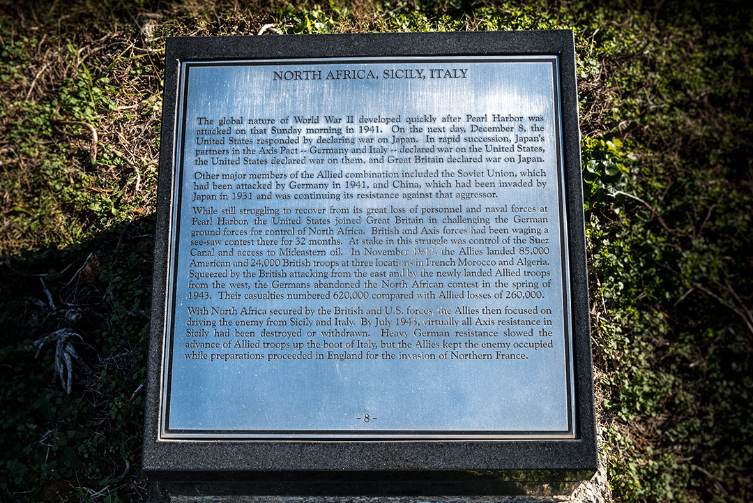 Stonework at the Maryland WWII Memorial, showcasing Rugo Stone's expertise in creating a lasting and respectful tribute.