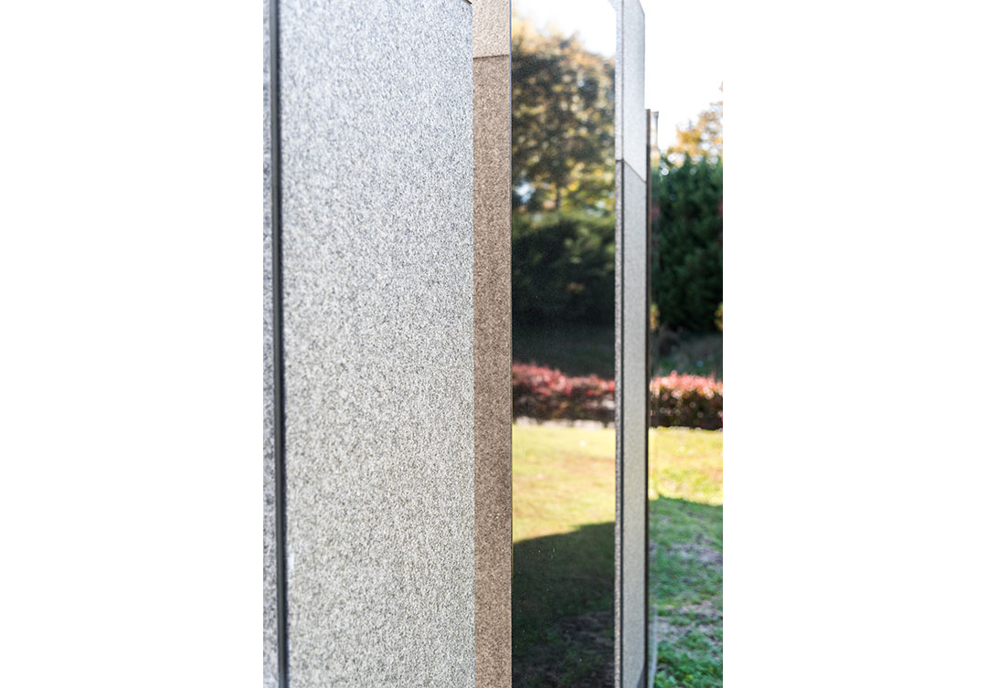 Close-up of stone details at the Maryland WWII Memorial, emphasizing Rugo Stone's precision and craftsmanship in memorial design.