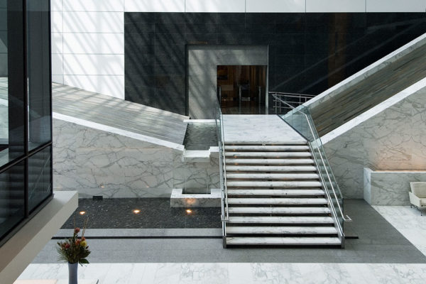 Detailed View Of The 1875 Penn Project By Rugo Stone, Showcasing Precision Stonework And Architectural Craftsmanship.