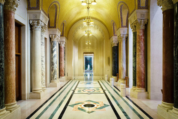 Barre Mosaic In The Narthex At BNSIC, Featuring Detailed Stonework And Rich, Vibrant Color Patterns.