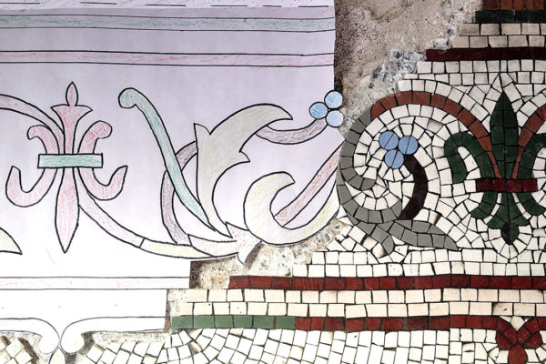 Detailed View Of The Colorful Mosaic At Basilica Co-Cathedral Of The Sacred Heart, Focusing On Its Intricate Patterns And Vibrant Hues.