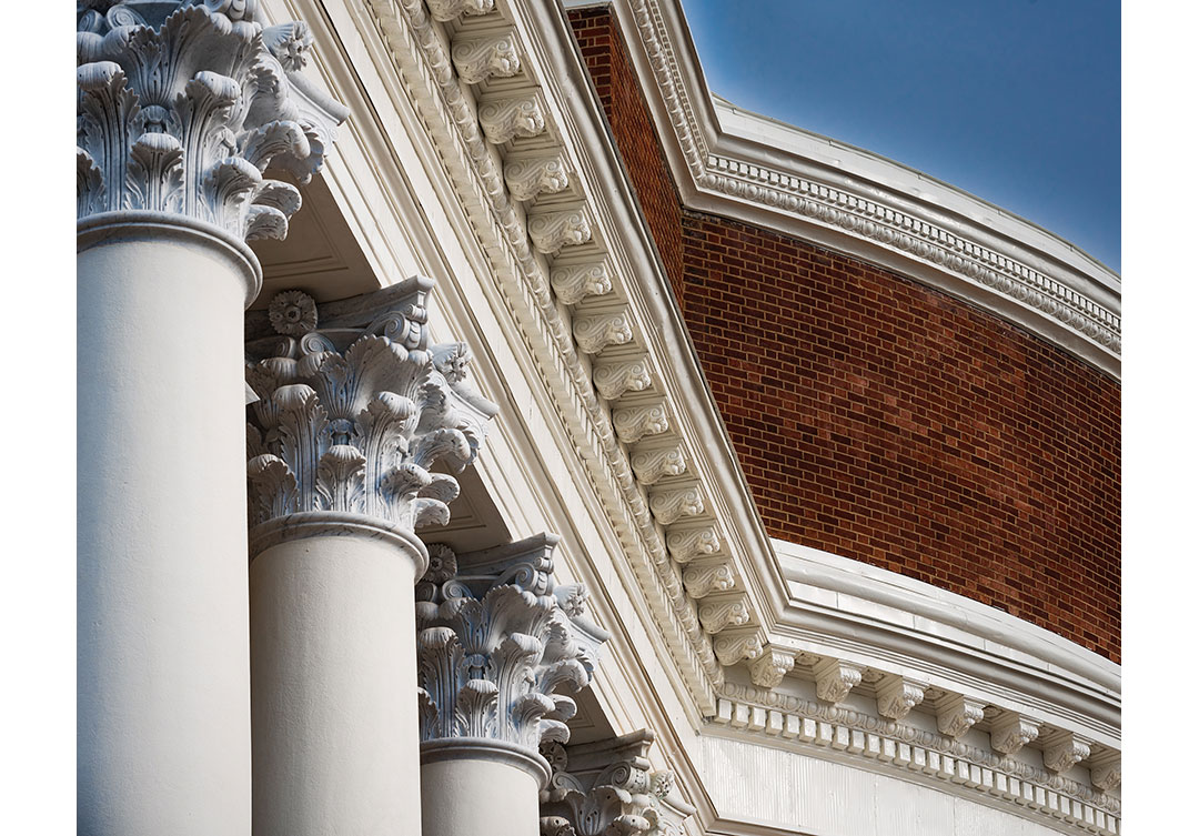 UVA Capital Rotunda showcasing detailed stone design and architectural craftsmanship by Rugo Stone.