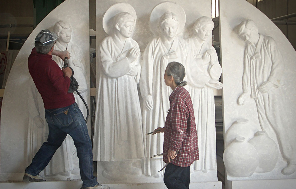 Rugo Stone Our Lady of Korea stonework | Natural Stone Design & Stonework Fabrication Experts