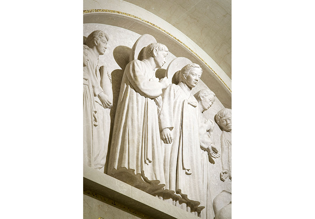 Rugo Stone Our Lady of Korea stone installation | Expert Natural Stone Design & Stonework Fabrication