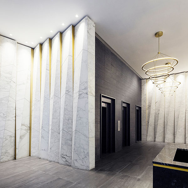 Commercial stonework showcasing uncompromising value, with expert craftsmanship and detailed design.