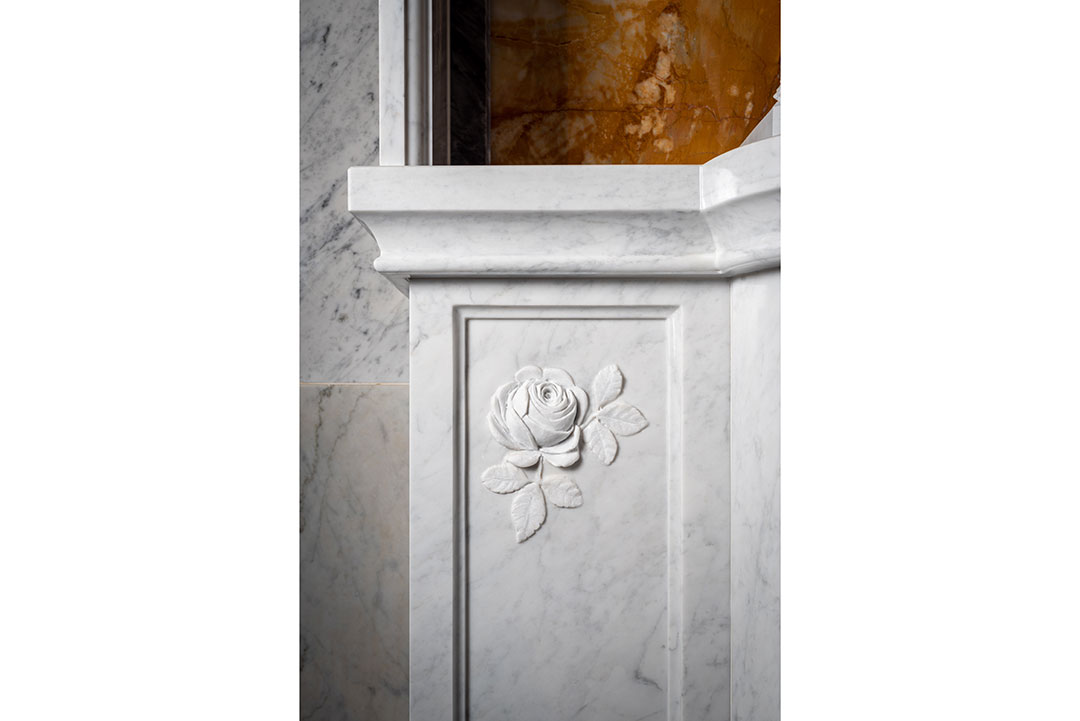 Full-length marble statue of Venerable Cornelia Connelly by Rugo Stone – Experts in Natural Stone Carving & Architectural Stonework