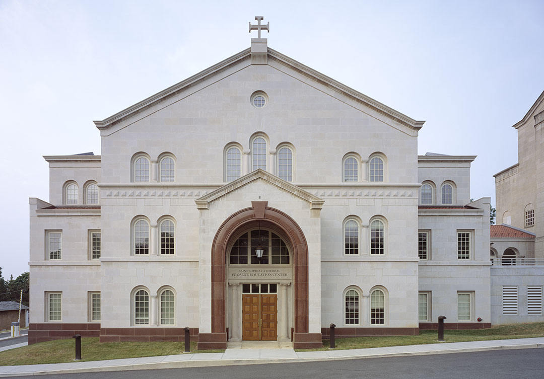 Natural Stone Design & Stonework Fabrication | Exterior View of St. Sophia Cathedral Featuring Historic Stonework