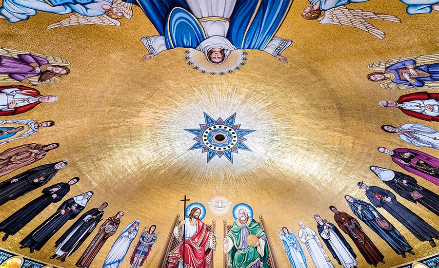Natural Stone Design & Stonework Fabrication | Basilica’s Crowning Jewel Featuring Ornate Stonework by Rugo Stone