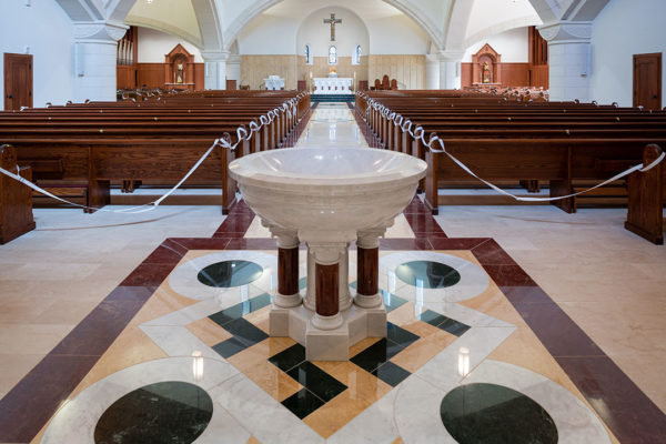Marble Statue Of Saint Thomas Aquinas By Rugo Stone – Expert In Natural Stone Carving & Liturgical Art Installations