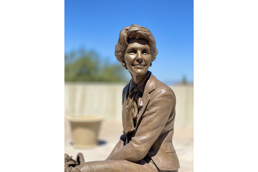 Stone bench dedication for Nancy Reagan by Rugo Stone – Expert in Custom Memorial Stonework & Natural Stone Fabrication