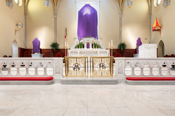 Interior Stone Restoration At Basilica Of Saint Mary By Rugo Stone – Experts In Historic Stone Preservation & Architectural Stonework