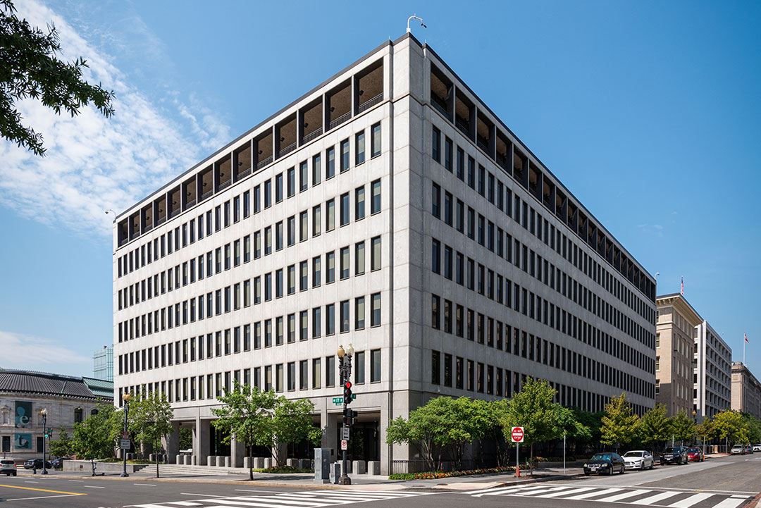 FDIC building stonework by Rugo Stone – Experts in Natural Stone Fabrication & Historic Building Restoration